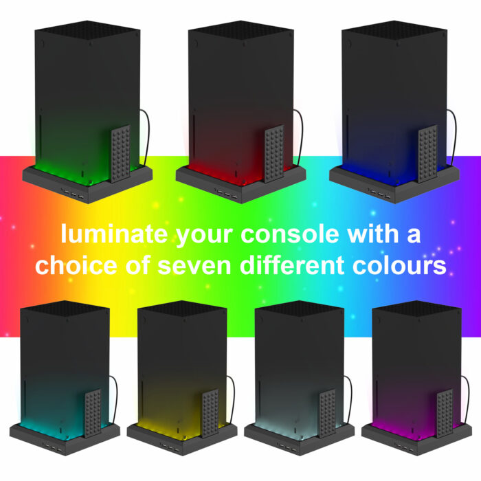 Suitable for XBOX series vertical glowing base RGB lighting effect