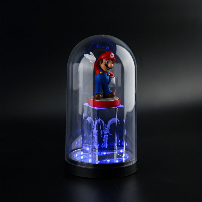 Transparent Storage Box for Game Figures with LED Light