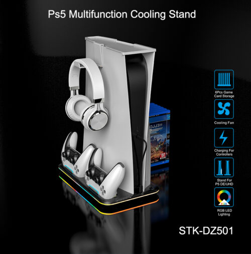 Multi functional Cooling Stand Station For Ps5 Console