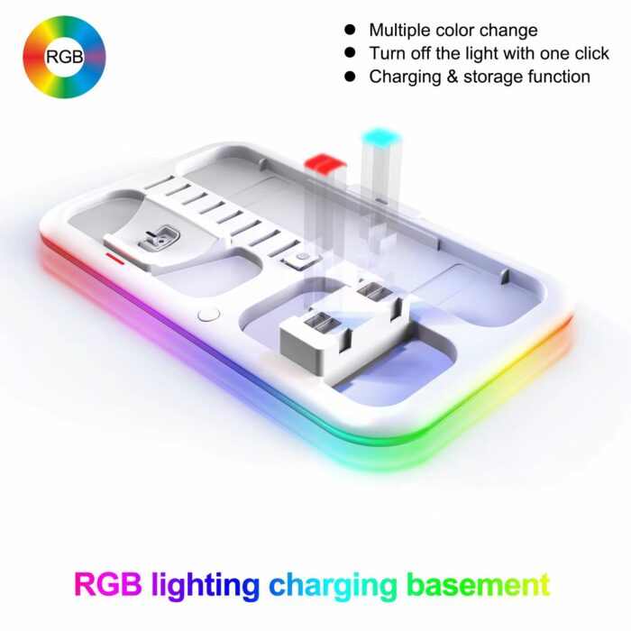 High Quality Multifunction Charging Dock with RGB LED Lighting for NS /OLED