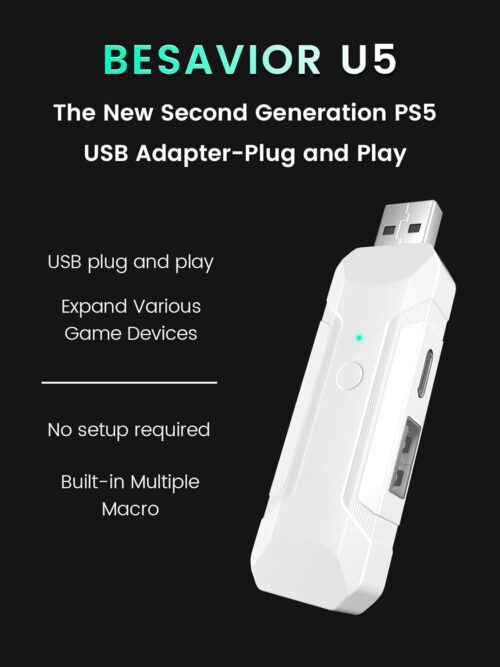 Besavior U5 For PS5 All Games Keyboard Mouse Converter