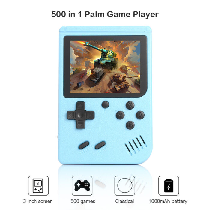 500In1 Retro FC Handheld Video Game Console Gamepad Game Box