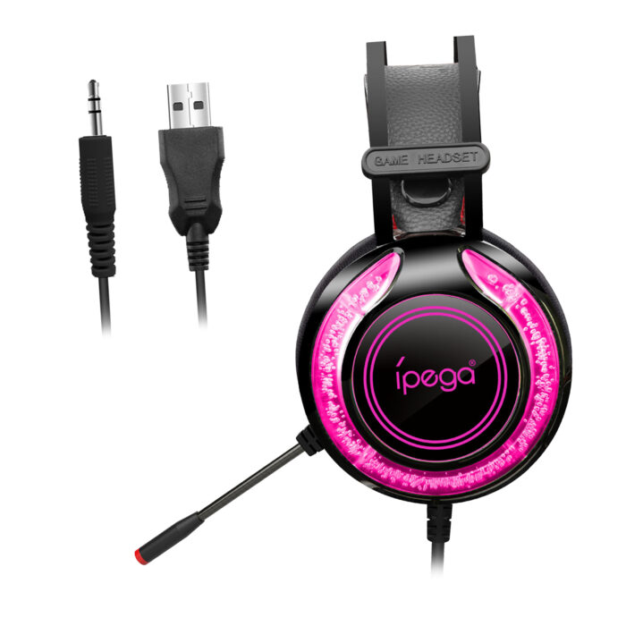 PG-R015 3.5mm For PS5 Ear Headphone with LED Light